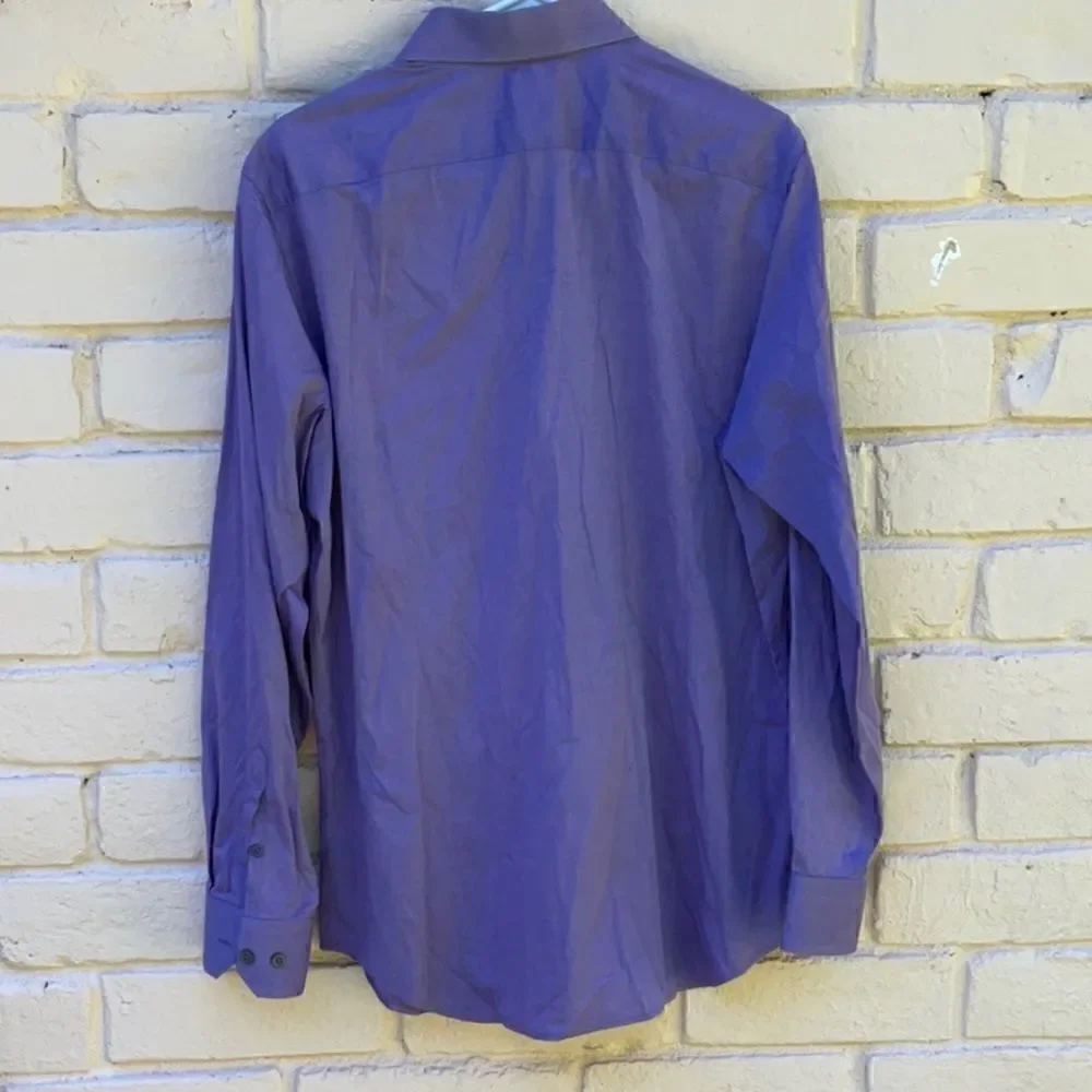 Banana Republic Men’s Purple Long-sleeved Shirt, Size-M (15-15 1/2)